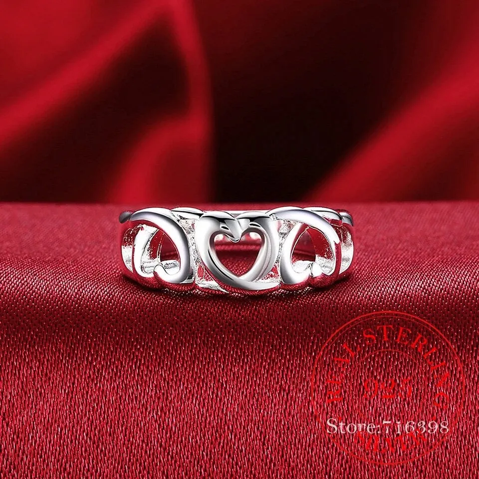 Up & Down Hollow Heart Ring