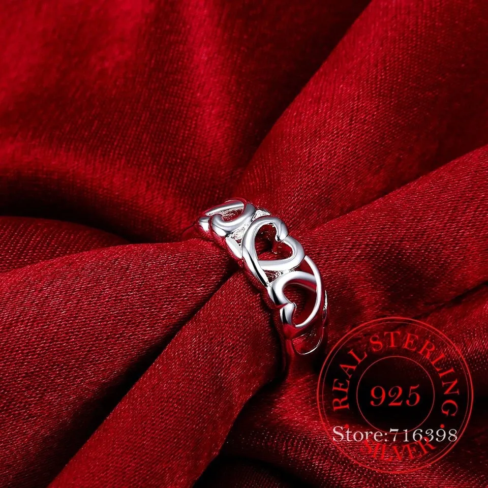 Up & Down Hollow Heart Ring