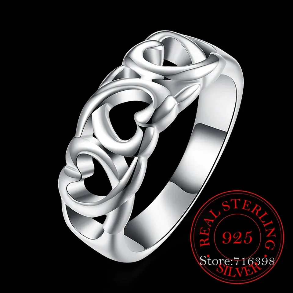 Up & Down Hollow Heart Ring
