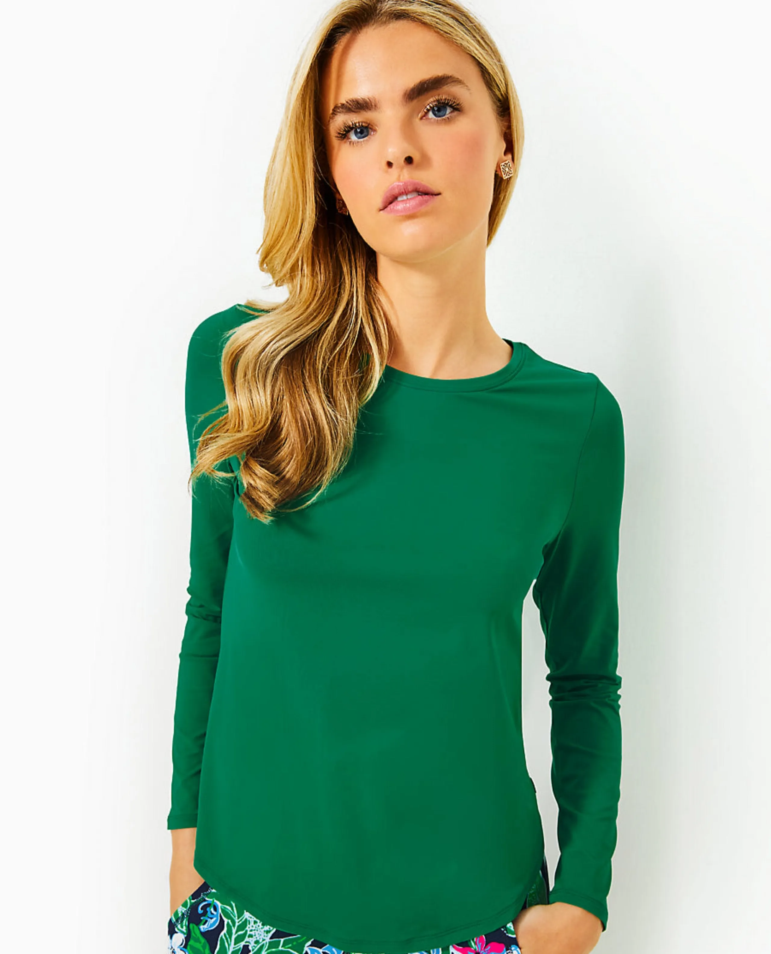 UPF 50  Luxletic Westley Long Sleeve Active Tee - Fiddle Leaf Green