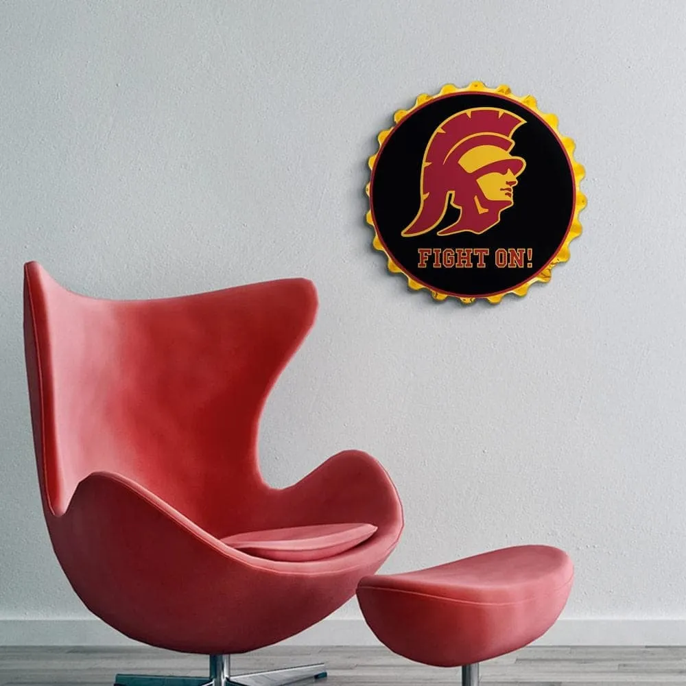 USC Trojans: Fight On - Bottle Cap Wall Sign