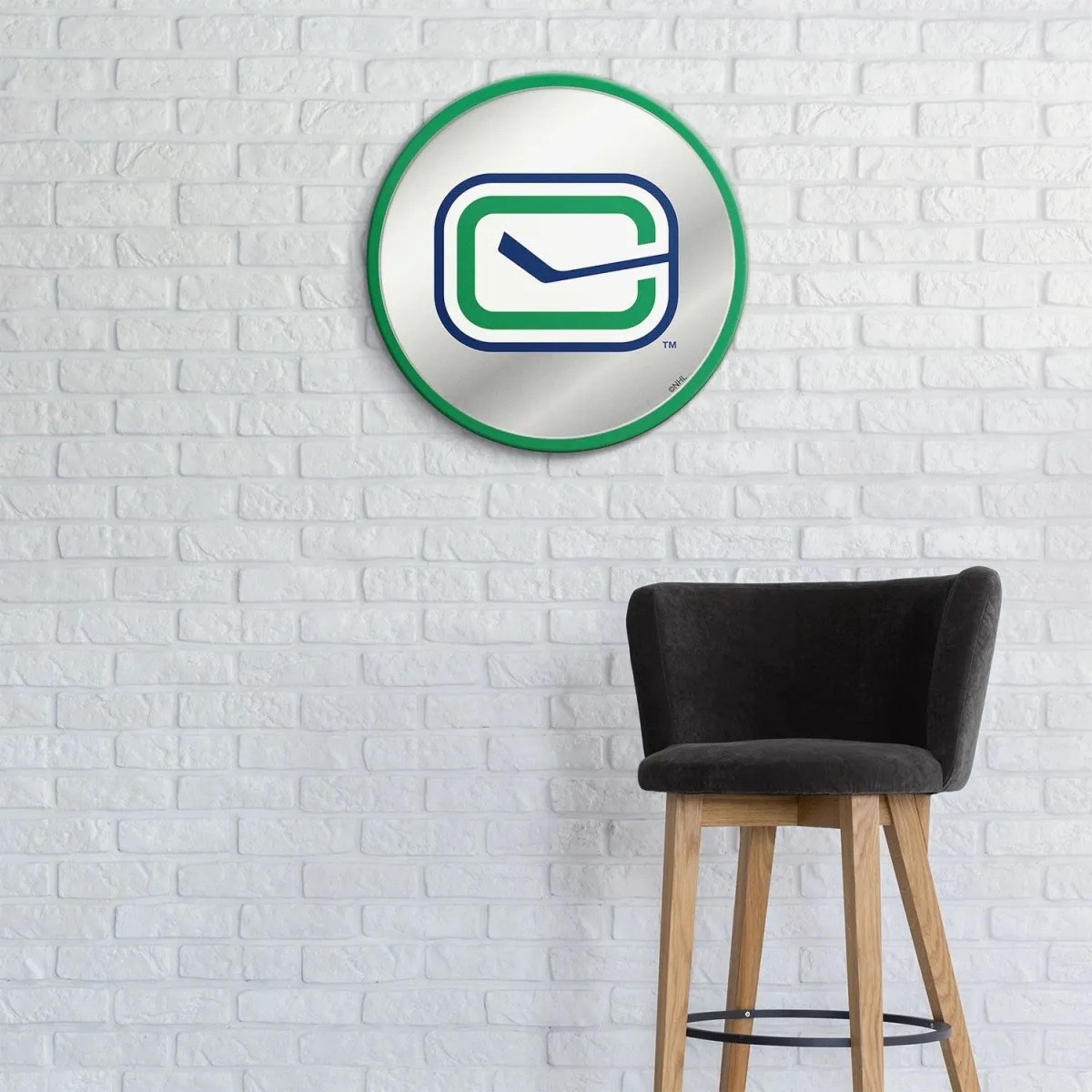 Vancouver Canucks: Secondary Logo - Modern Disc Mirrored Wall Sign