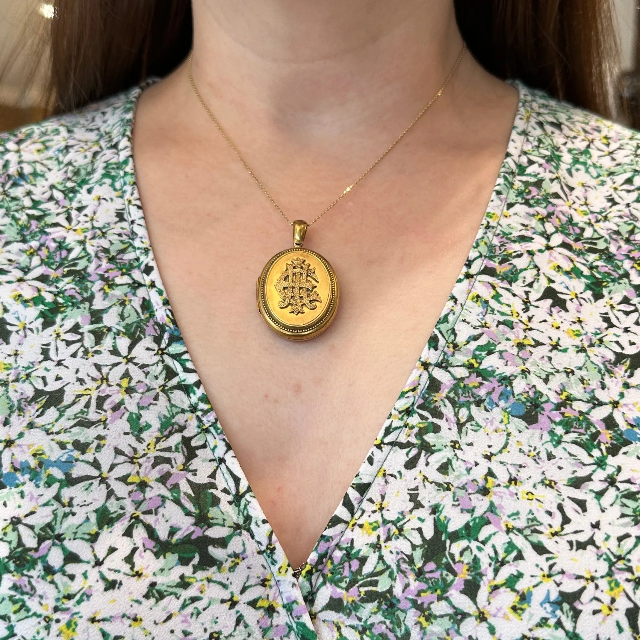 Victorian 18K Yellow Gold Locket Pendant