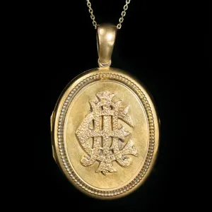Victorian 18K Yellow Gold Locket Pendant