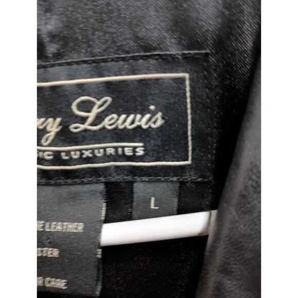 Vintage 90s Jerry Lewis Classic Luxuries Womens Leather Jacket Size Large Black