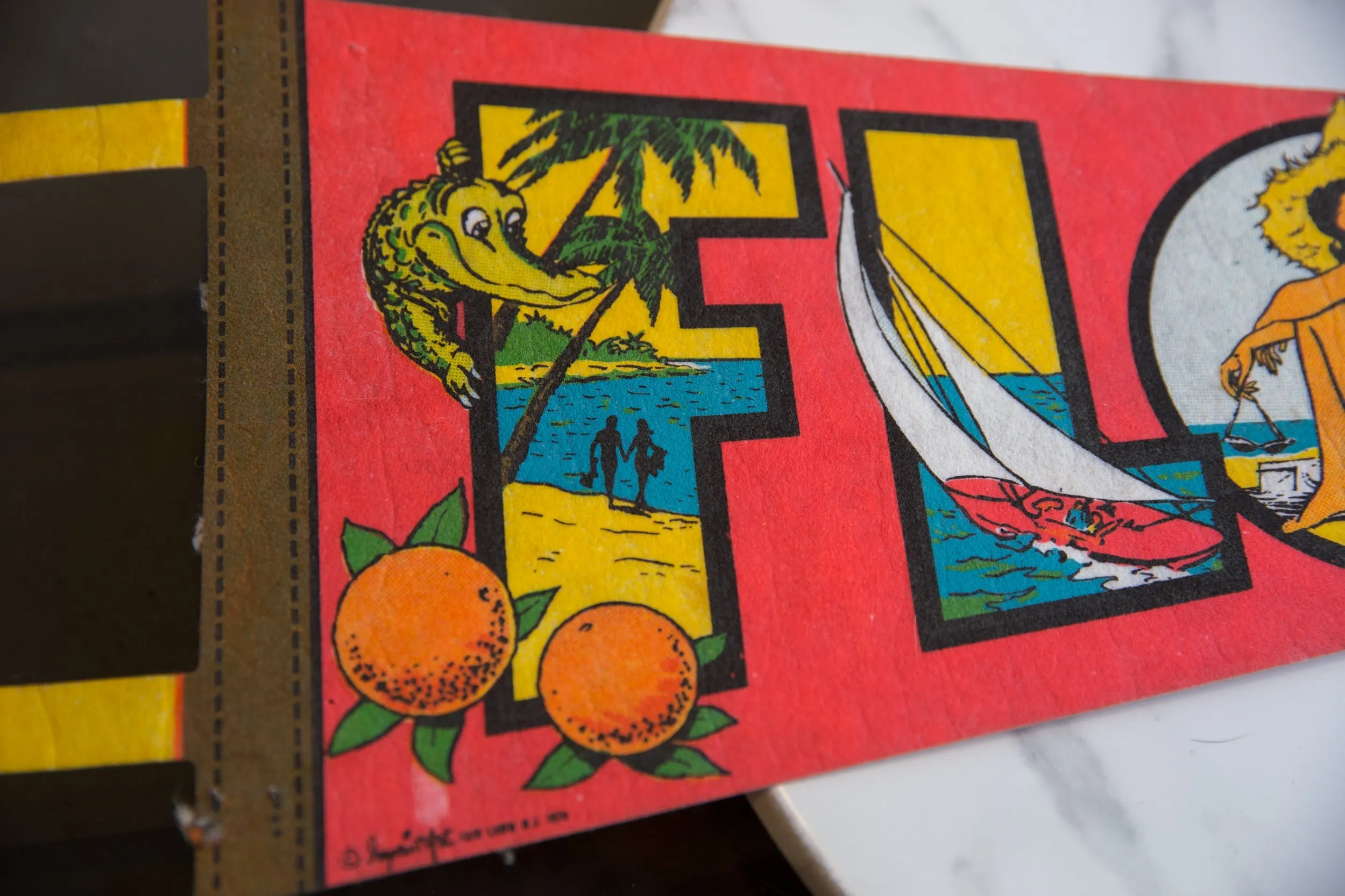 Vintage Florida Felt Flag