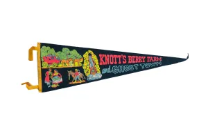 Vintage Knotts Berry Farm and Ghost Town Felt Flag