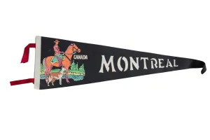 Vintage Montreal Canada Felt Flag