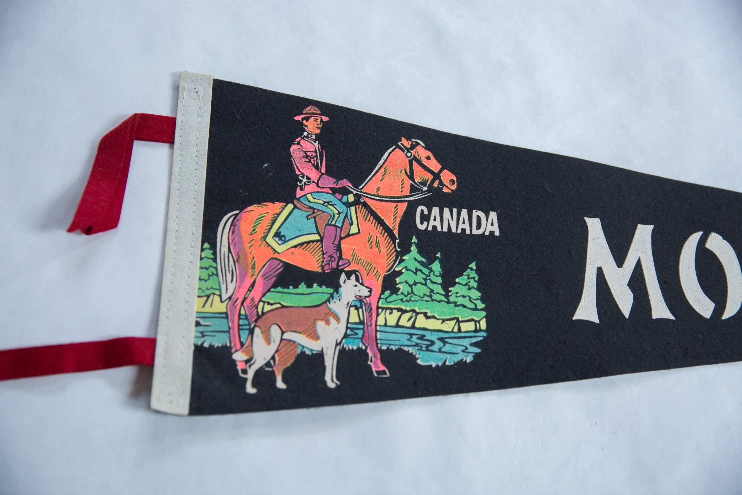 Vintage Montreal Canada Felt Flag