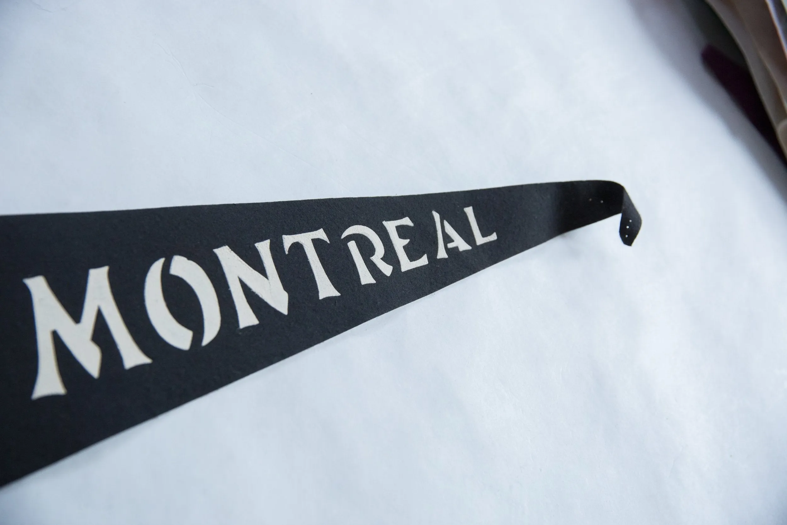Vintage Montreal Canada Felt Flag