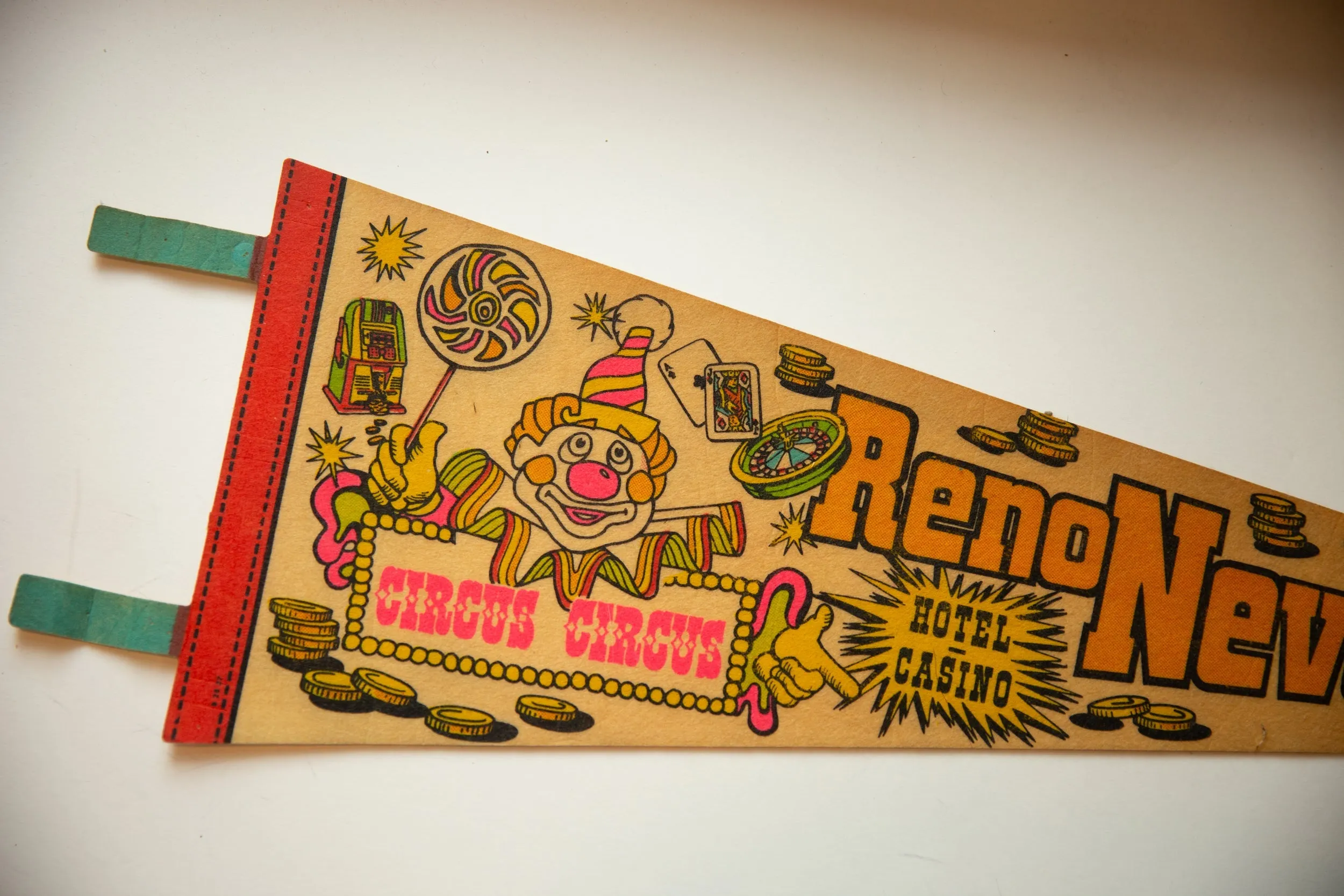 Vintage Reno Nevada Felt Flag