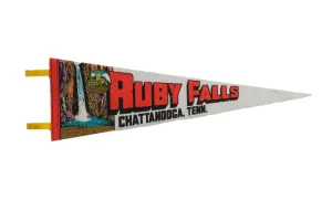 Vintage Ruby Falls Chattanooga TN Felt Flag