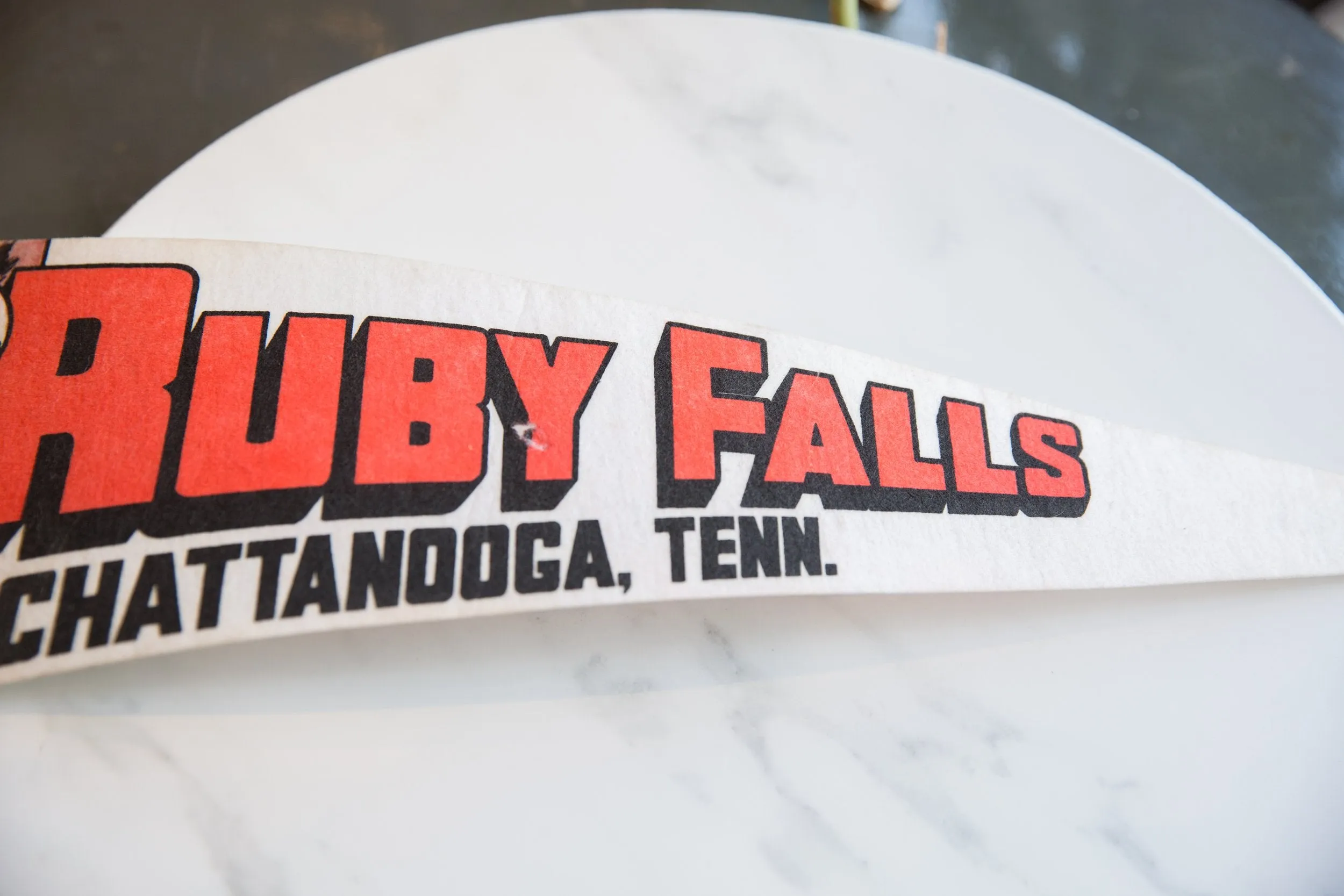 Vintage Ruby Falls Chattanooga TN Felt Flag