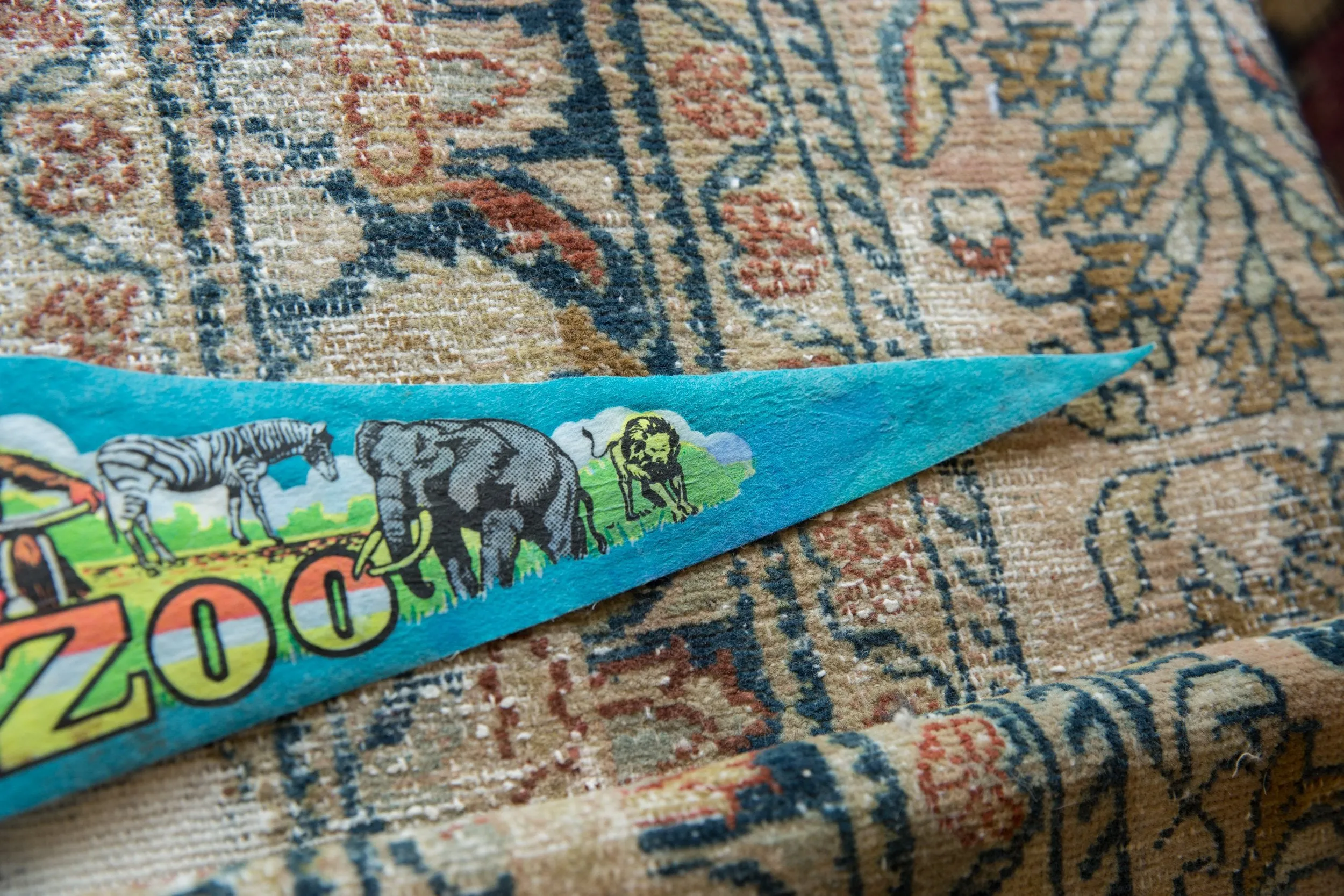 Vintage San Diego Zoo Felt Flag Pennant