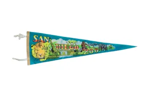 Vintage San Diego Zoo Felt Flag Pennant