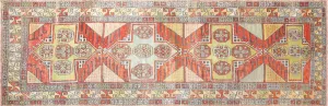 Vintage Turkish Oushak Runner - 3'7" x 11'2"