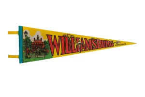 Vintage Williamsburg Virginia Felt Flag