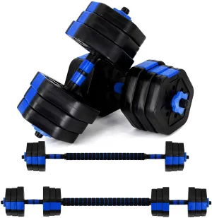 Vivitory Weights Dumbbells Set, Adjustable Dumbbell Set with Connector, Non-Rolling Dumbbells Weights Set for Home Gym, Barbells Weights for Exercises, Up to 44/66 lbs, Hexagon Shape Cement Mixture