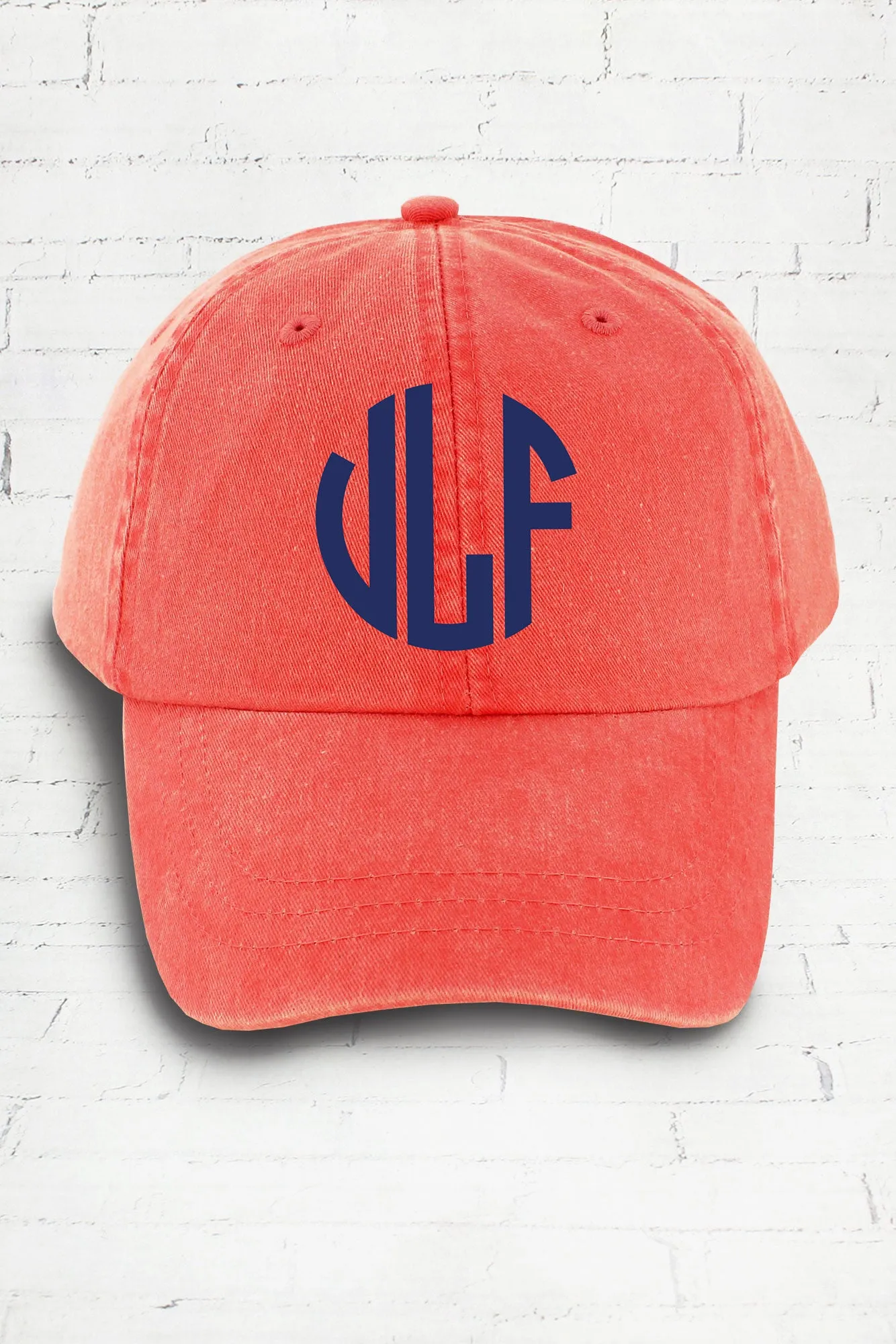 Washed Coral Baseball Cap