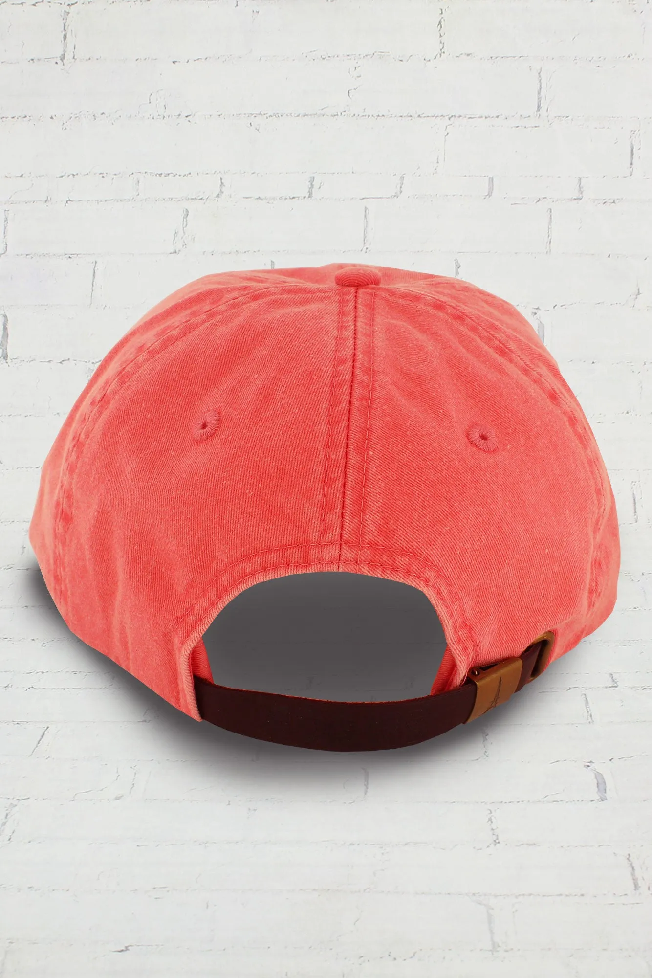 Washed Coral Baseball Cap