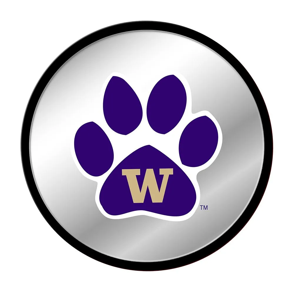 Washington Huskies: Paw - Modern Disc Mirrored Wall Sign