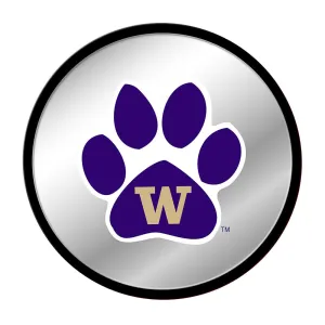 Washington Huskies: Paw - Modern Disc Mirrored Wall Sign