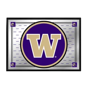 Washington Huskies: Team Spirit - Framed Mirrored Wall Sign