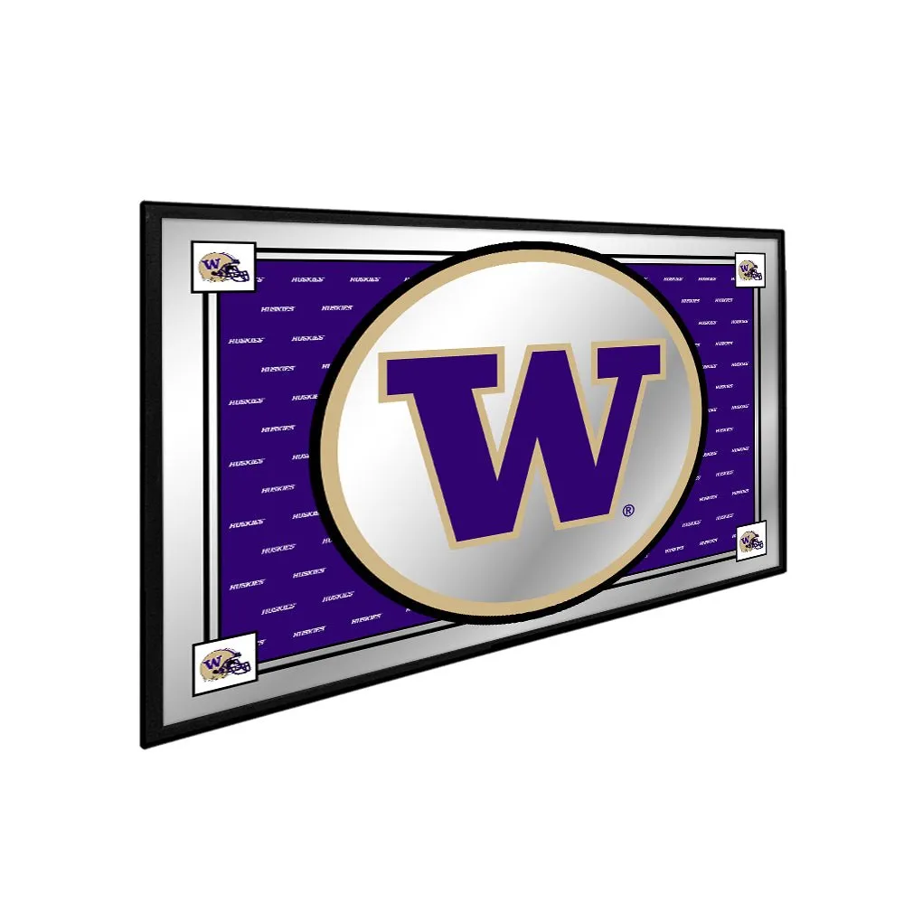 Washington Huskies: Team Spirit - Framed Mirrored Wall Sign