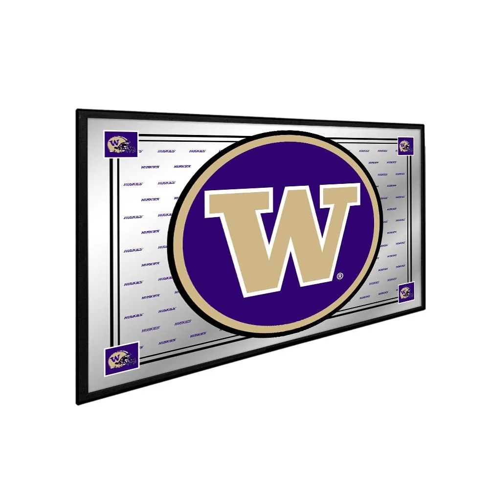 Washington Huskies: Team Spirit - Framed Mirrored Wall Sign