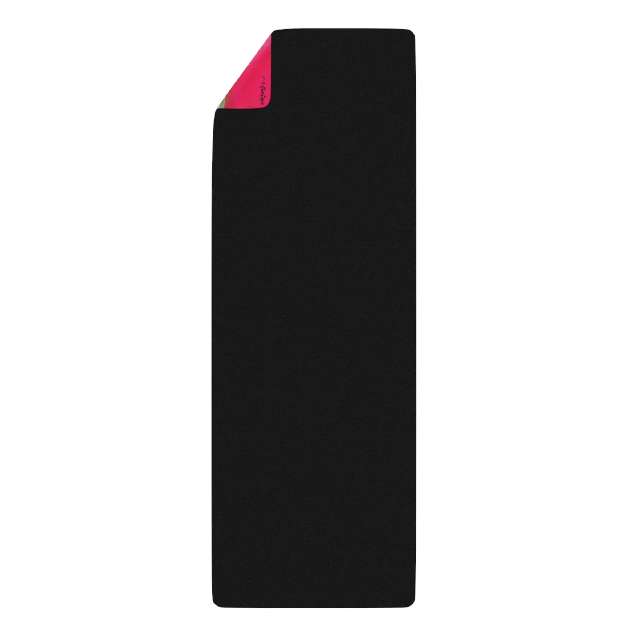 Watercolor  Pink and Green Personalized Rubber Yoga Mat