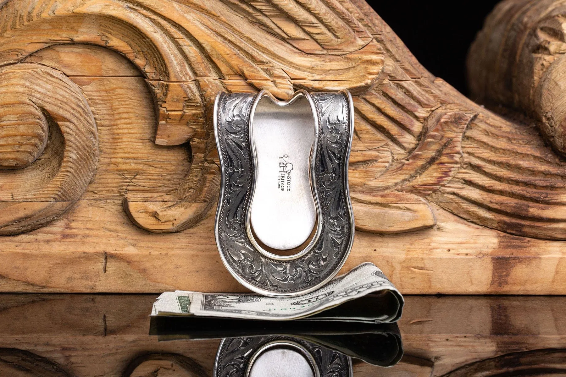 Wide Bend Money Clip w/Wire Edge