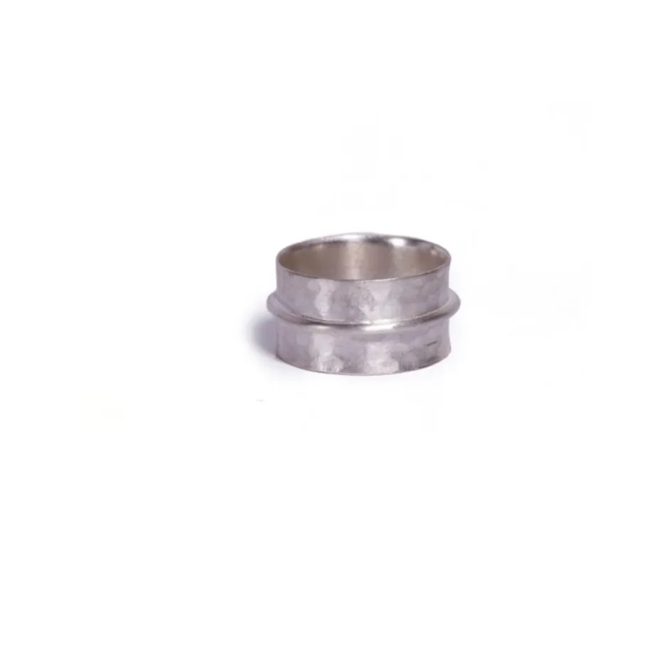 Wide Silver Band Ring