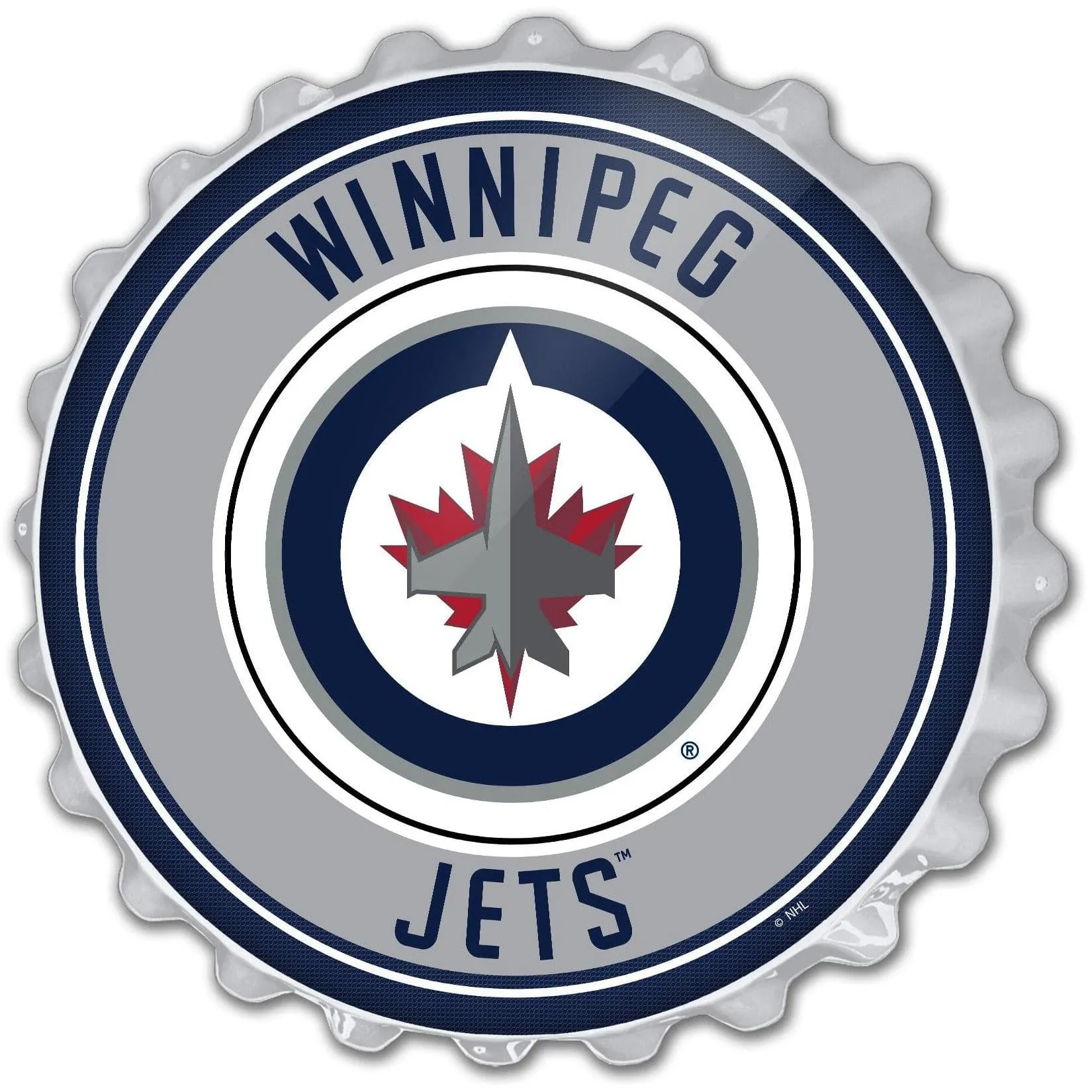 Winnipeg Jets: Bottle Cap Wall Sign