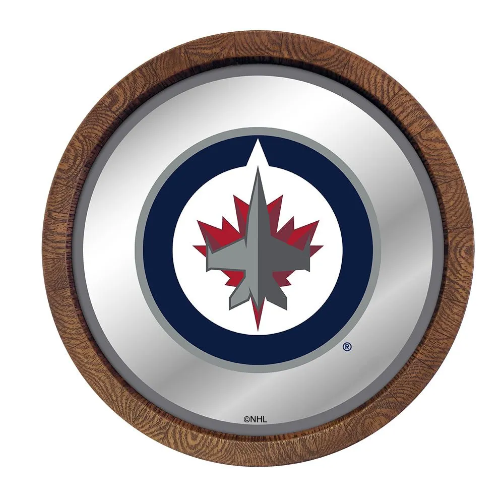 Winnipeg Jets: Mirrored Barrel Top Wall Sign
