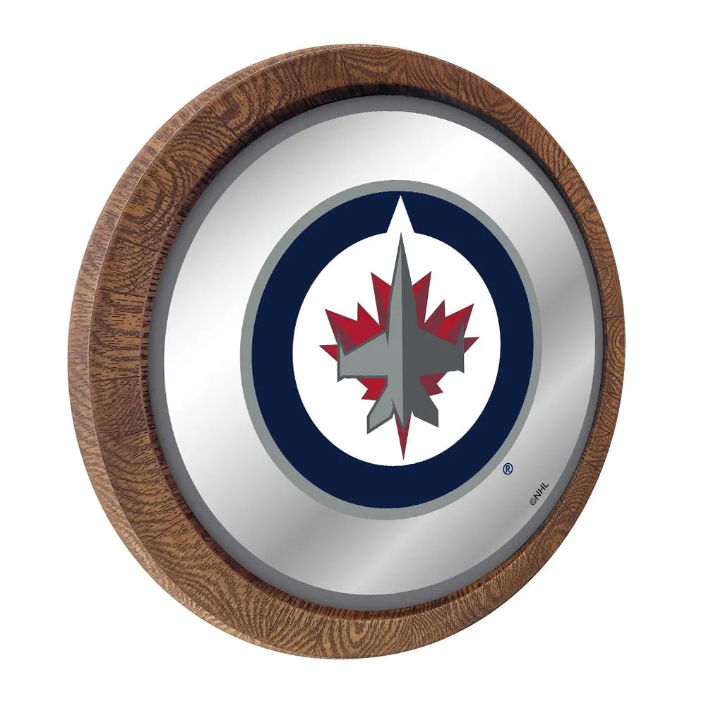 Winnipeg Jets: Mirrored Barrel Top Wall Sign