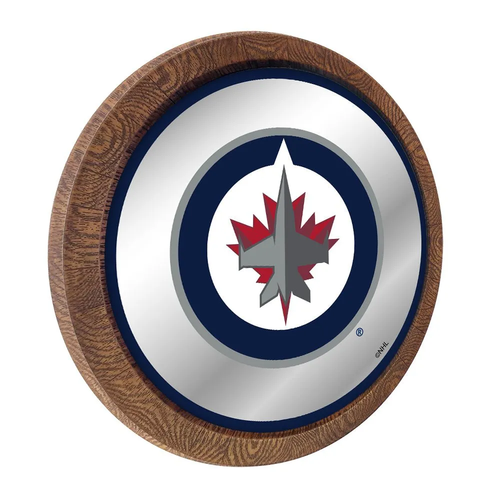 Winnipeg Jets: Mirrored Barrel Top Wall Sign