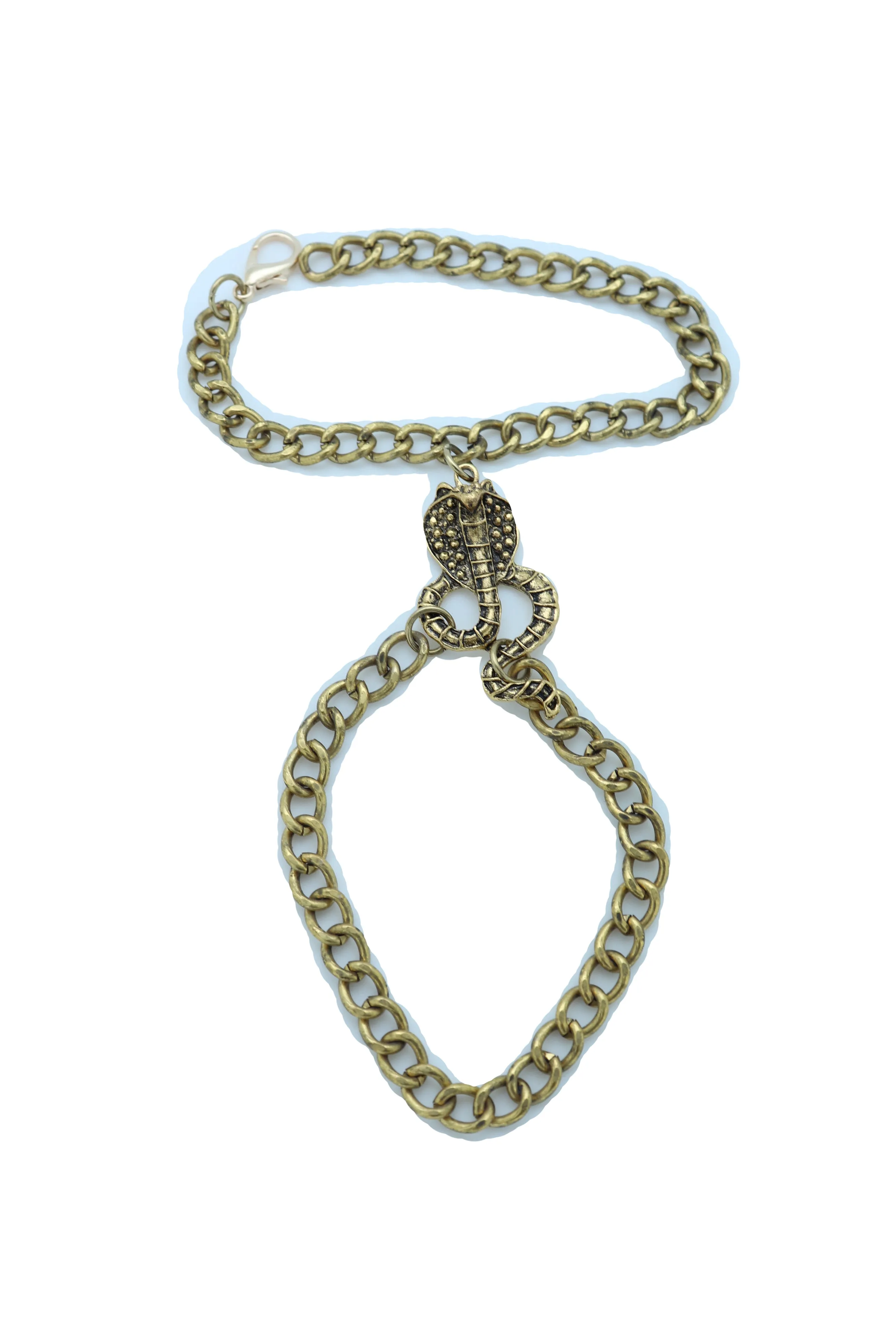 Women Gold Metal Hand Chain Wrist Bracelet Connected Anchor Ring