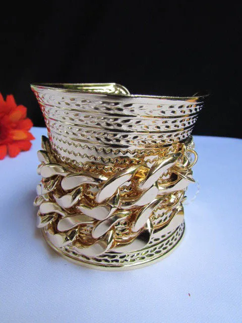 Women Silver Metal Bracelet Skeleton Skull Charm
