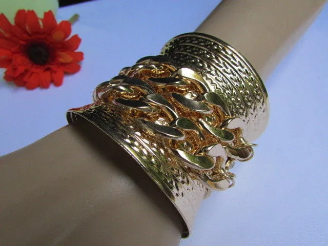 Women Silver Metal Bracelet Skeleton Skull Charm