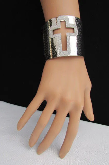Women Silver Wrist Hand Chain Bracelet Scorpion Connected Ring One Size