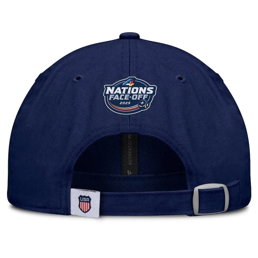 Women's USA Fanatics Navy 2025 4 Nations Face-Off Adjustable Hat