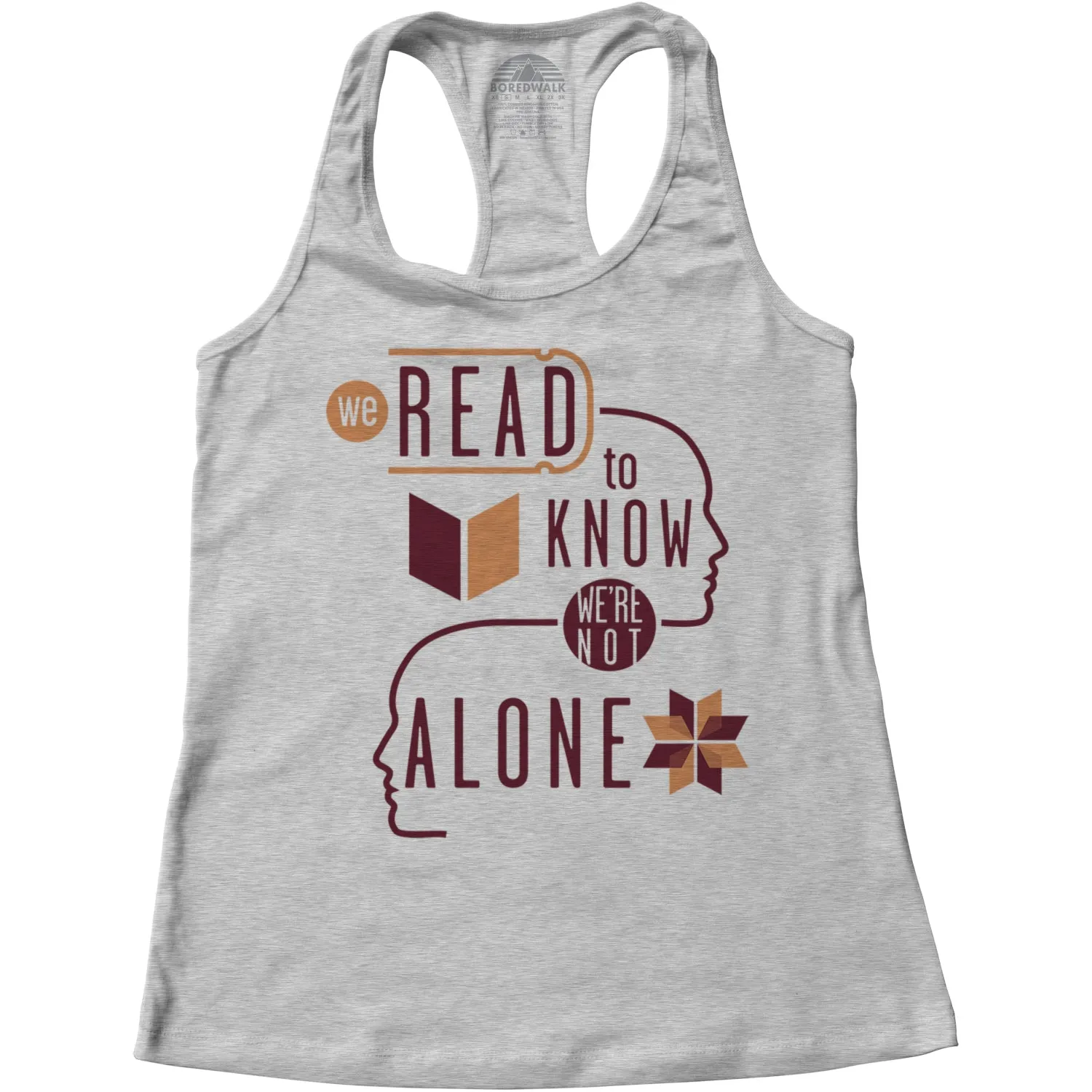 Women's We Read to Know We are Not Alone Racerback Tank Top