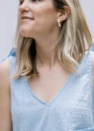 X Timeless White Flower Earrings