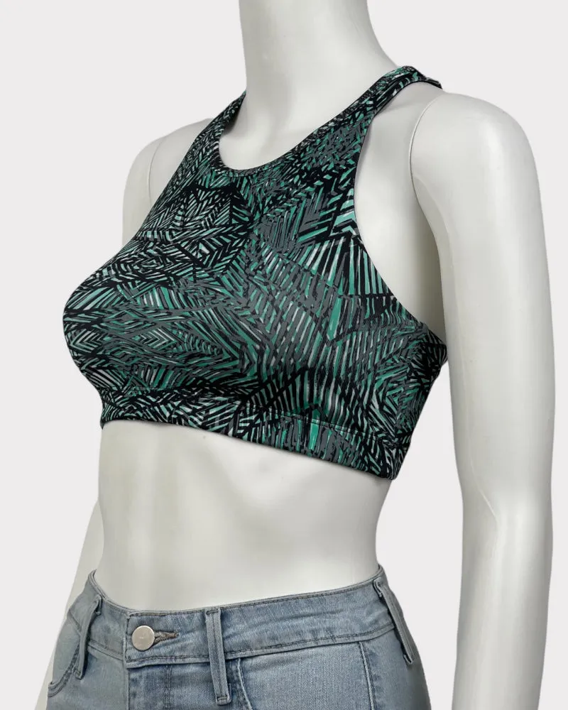 Z By Zella Green And Black Printed Sports Bra (XS-S)