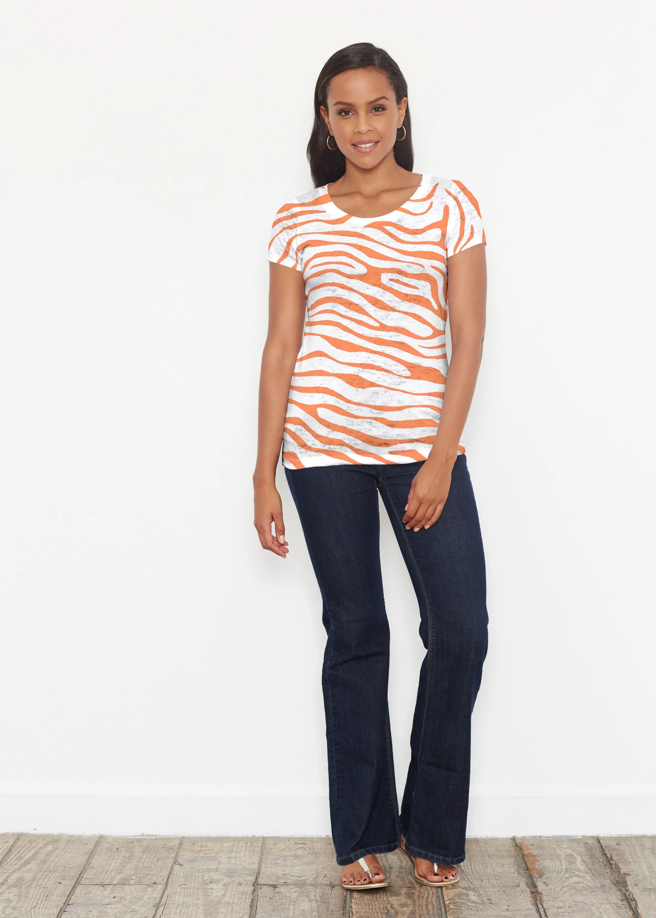 Zebra Orange (7042) ~ Signature Short Sleeve Scoop Shirt