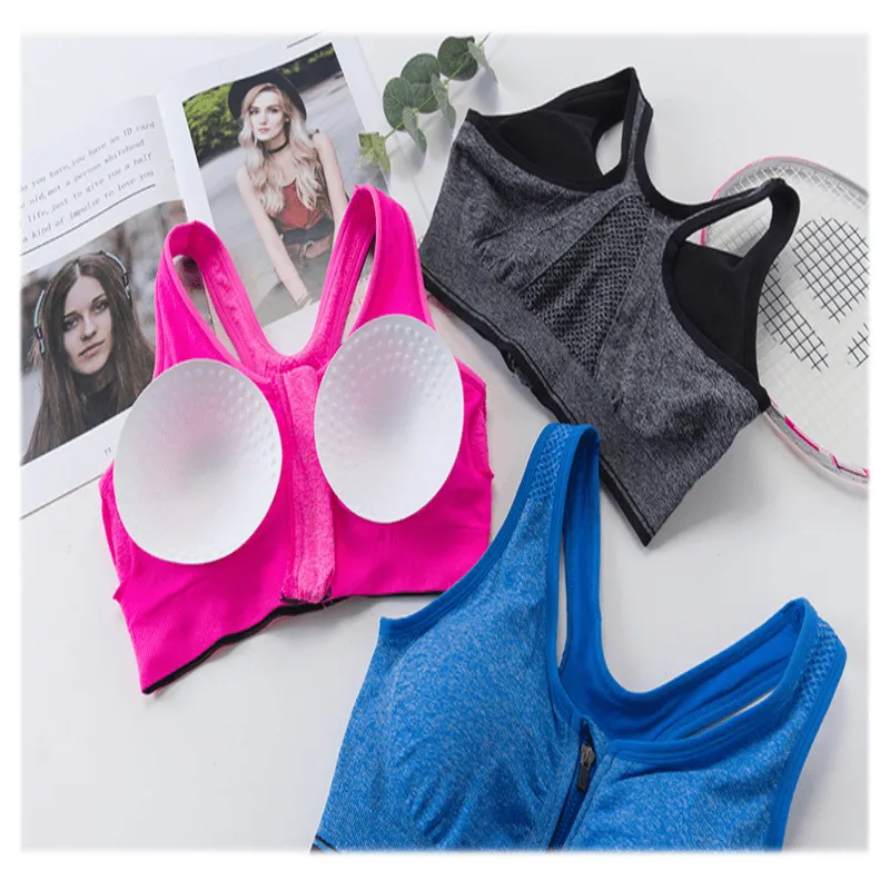 Zip-Up Fitness Sports Bra