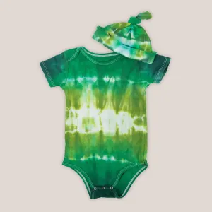 Zodiac Organic Tie Dye Baby Bodysuit   Hat